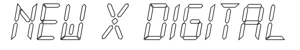 New X Digital TFB font preview